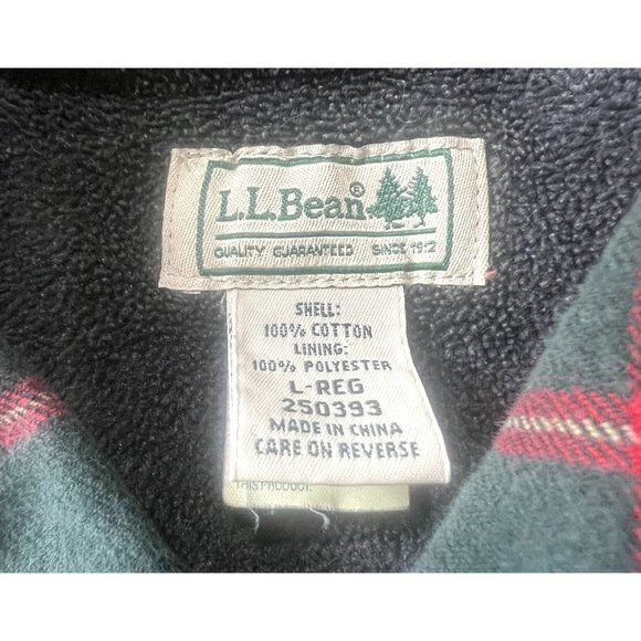 LL‎ BEAN FLANNEL BUTTON UP SIZE LARGE | A1 - Picture 2 of 5